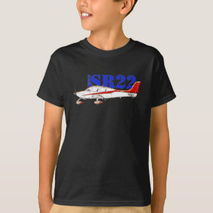 Stylised Cirrus SR22 Plane with Bold Typography T-Shirt