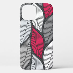 Stylised colourful leaves seamless pattern iPhone 12 case