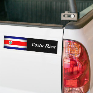 Stylised Costa Rica Flag Bumper Sticker