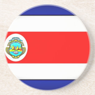 Stylised Costa Rica Flag Coaster