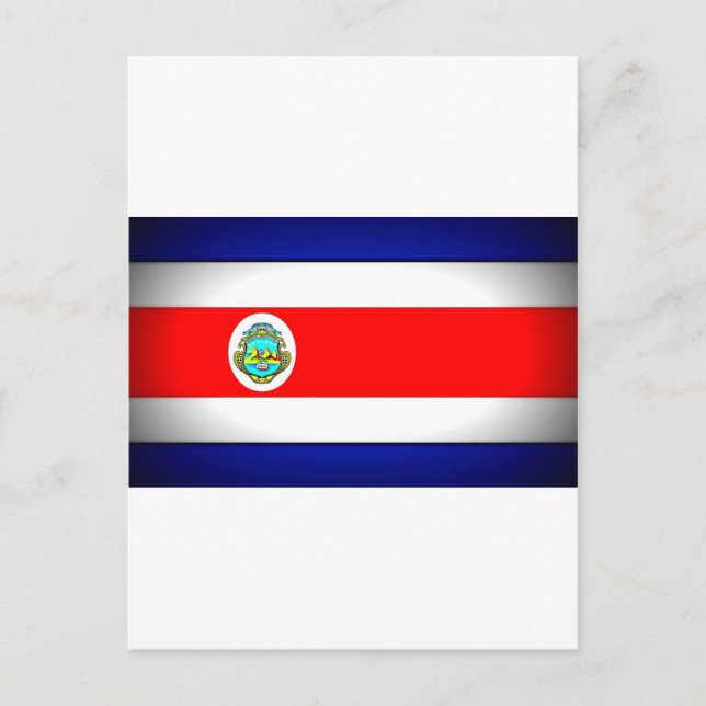 Stylised Costa Rica Flag Postcard (Front)