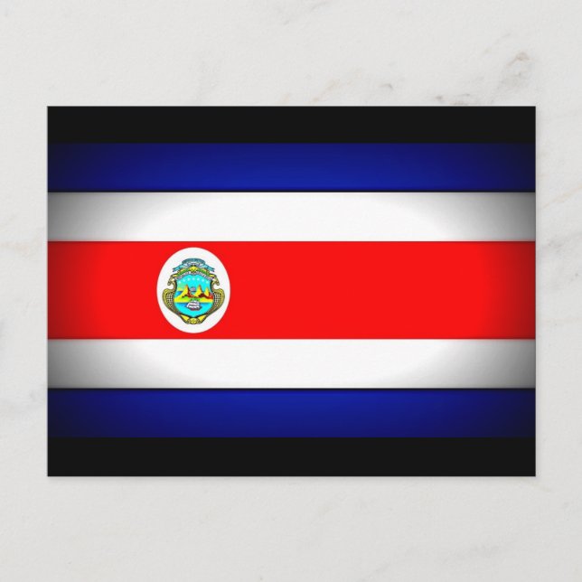 Stylised Costa Rica Flag Postcard (Front)