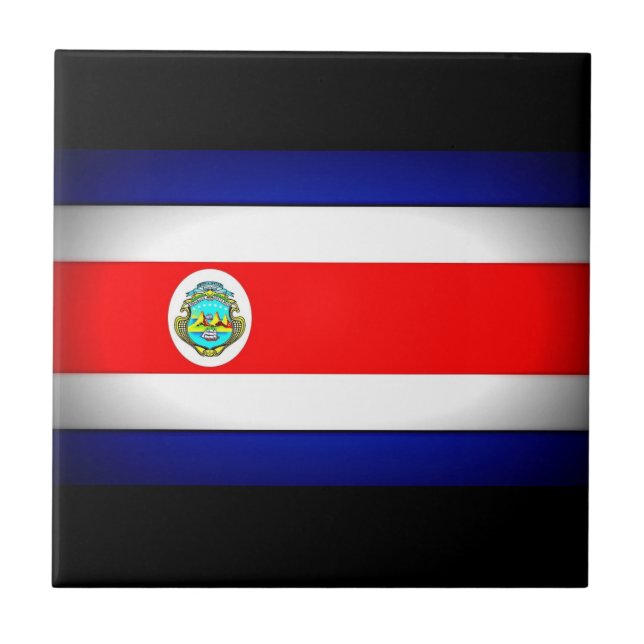 Stylised Costa Rica Flag Tile (Front)