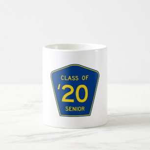 Stylised County Route sign Class of 2020 Senior Coffee Mug