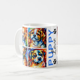 Stylised Cute Puppies Coffee Mug