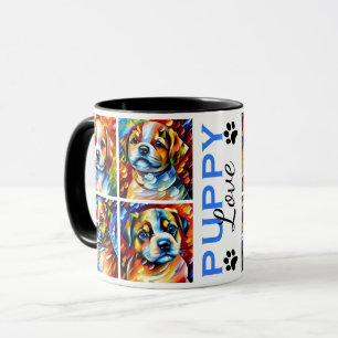Stylised Cute Puppies Coffee Mug