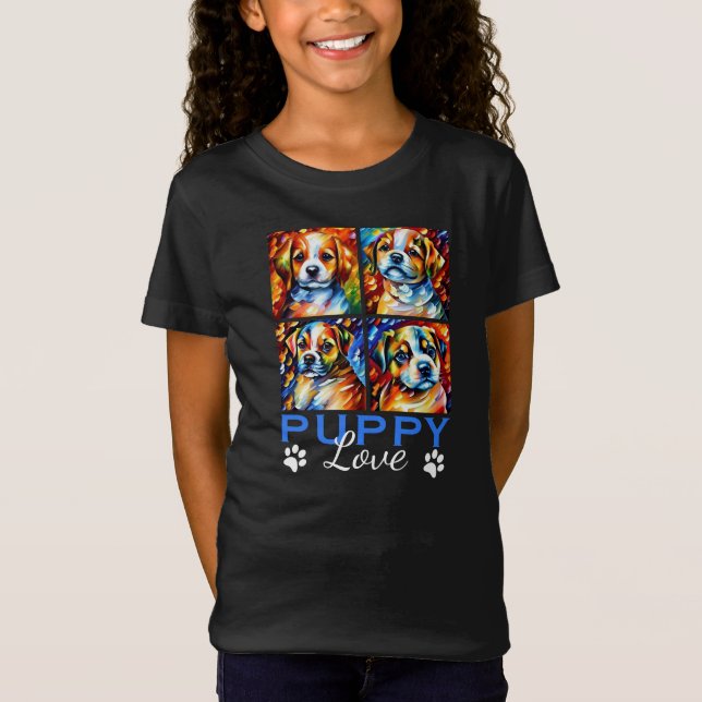 Stylised Cute Puppies T-Shirt (Front)