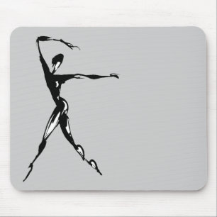 stylised dancing design mouse mat