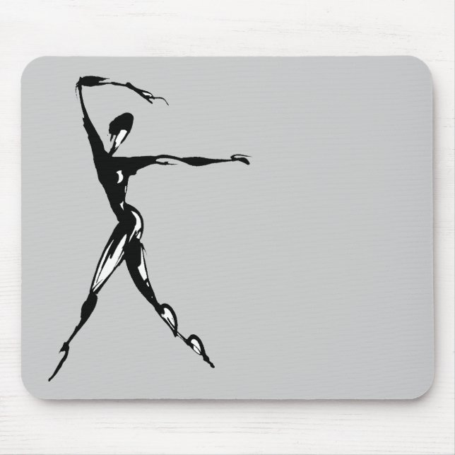 stylised dancing design mouse mat (Front)