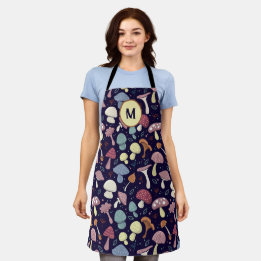 Stylised Dark Forest Mushroom Custom Apron