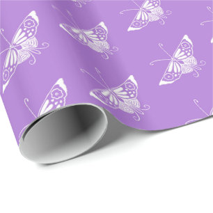 Stylised Deco butterfly  - lavender Wrapping Paper