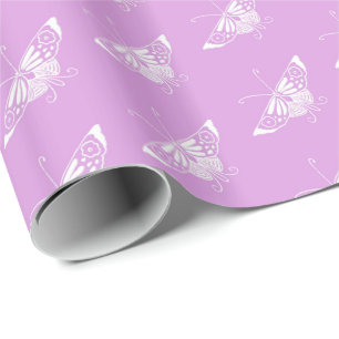 Stylised Deco butterfly - light orchid Wrapping Paper