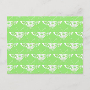 Stylised Deco butterfly - lime green Postcard