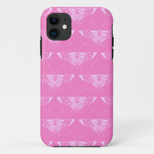 Stylised Deco butterfly - orchid pink iPhone 11 Case