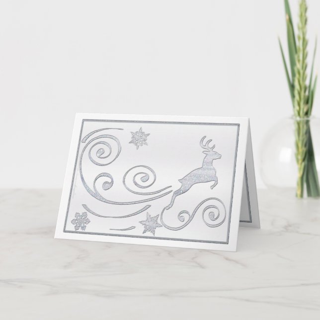 Stylised Deer Holiday Card (Front)