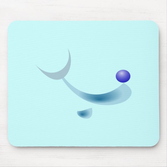 stylised dolphin Mousepad (Front)