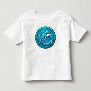 Stylised dolphin swimming toddler T-Shirt