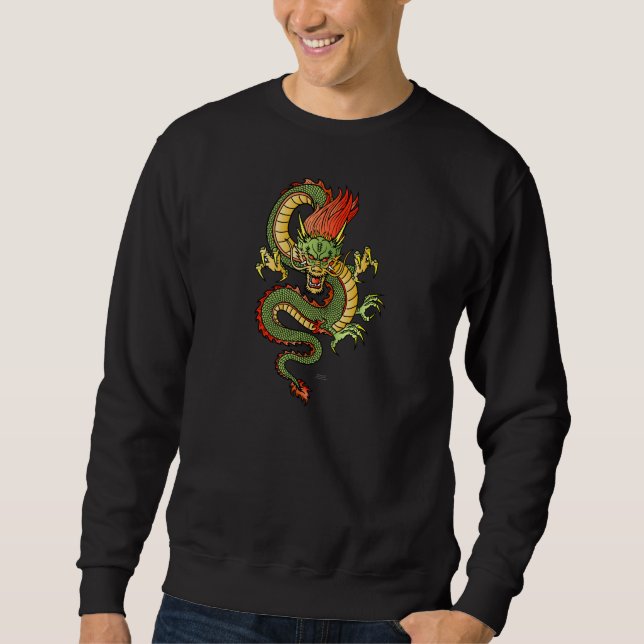 Stylised Dragon 09 Long Sleeve T Sweatshirt (Front)