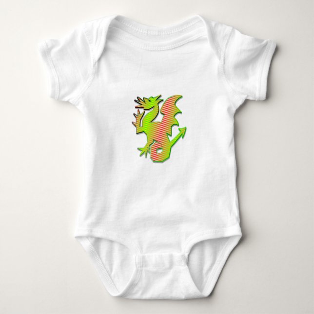 Stylised Dragon Baby Bodysuit (Front)
