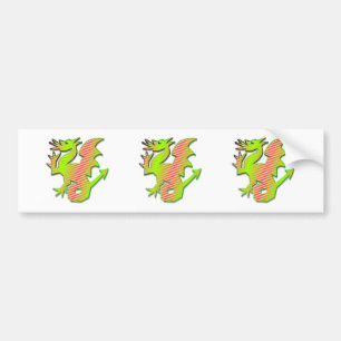 Stylised Dragon Bumper Sticker