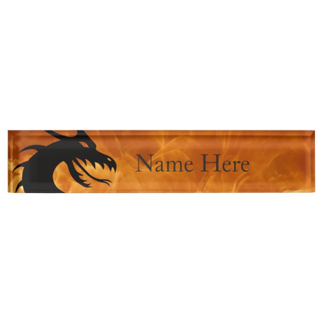 Stylised Dragon Nameplate (Front)