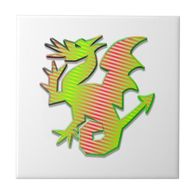 Stylised Dragon Tile (Front)