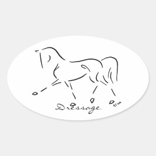 Stylised Dressage Sticker