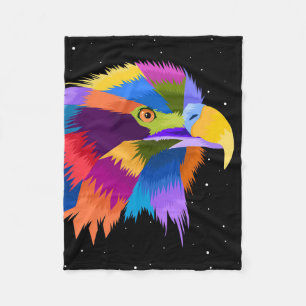 Stylised Eagle Pop Fleece Blanket