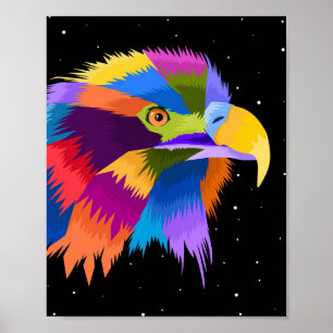 Stylised Eagle Pop Poster