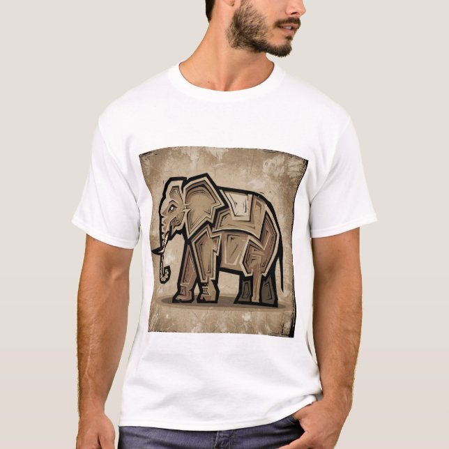 Stylised Elephant T-Shirt (Front)
