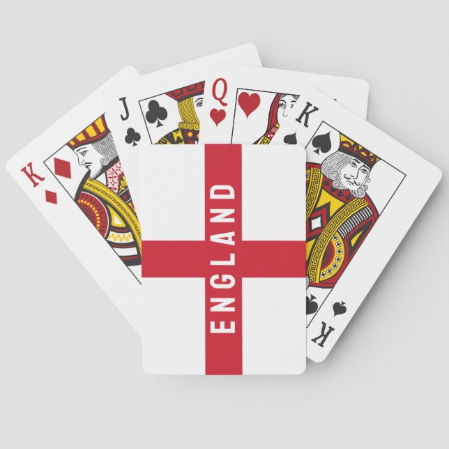 Stylised England Flag Playing Cards (Back)