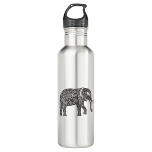 Stylised Fantasy Elephant Doodle 710 Ml Water Bottle