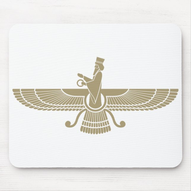 Stylised Faravahar Mouse Mat (Front)