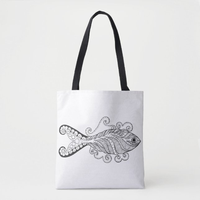 Stylised Fish 2 Tote Bag (Front)