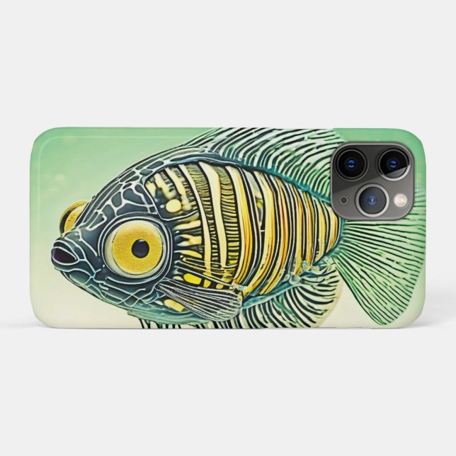 Stylised Fish Art Case-Mate iPhone Case (Back (Horizontal))