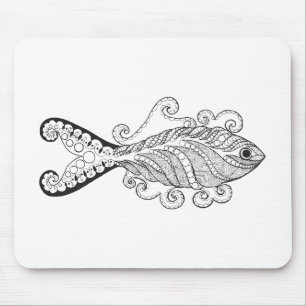 Stylised Fish Mouse Mat