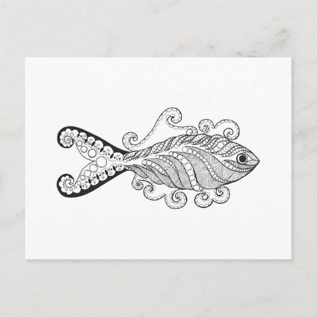 Stylised Fish Postcard (Front)