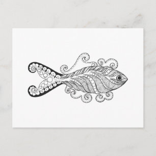 Stylised Fish Postcard