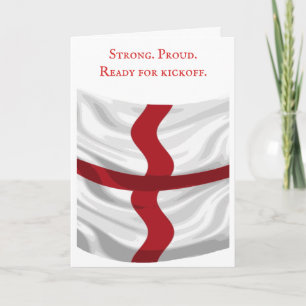 Stylised Flag Of England St George Cross Card