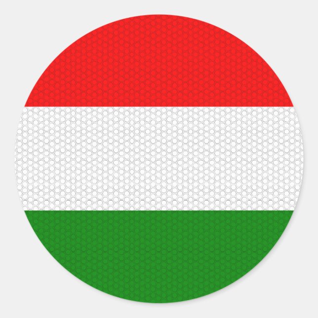 Stylised Flag of Hungary  Classic Round Sticker (Front)