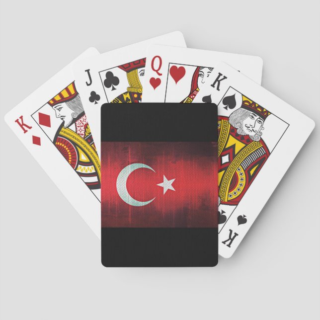 Stylised Flag of Turkey Playing Cards (Back)