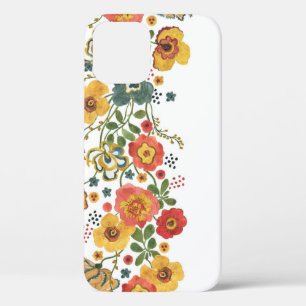 Stylised Floral: Watercolor Seamless Design. iPhone 12 Case