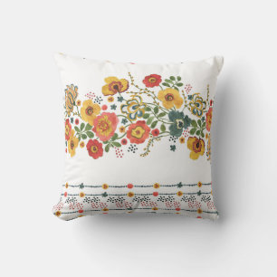 Stylised Floral: Watercolor Seamless Design. Cushion