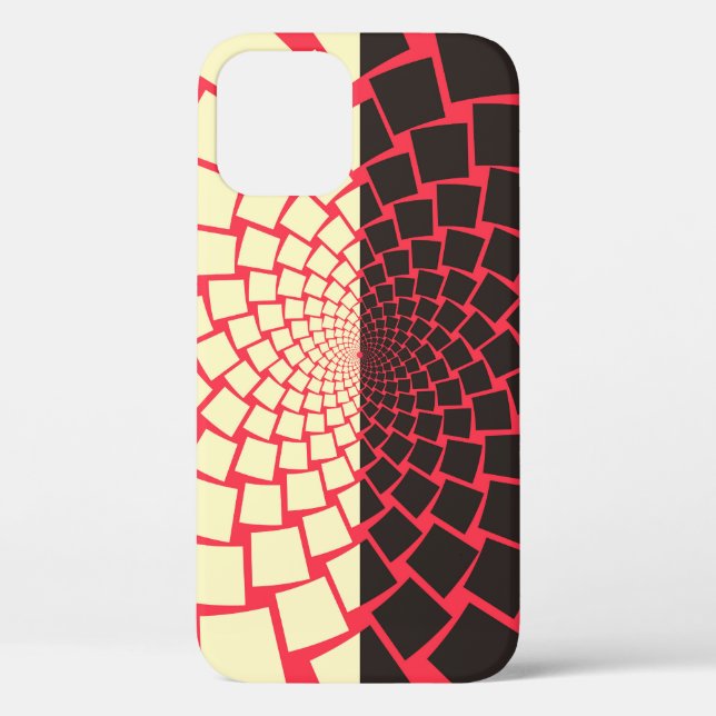 Stylised Flower: Black Red Ivory Case-Mate iPhone Case (Back)