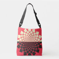 Stylised Flower: Black Red Ivory