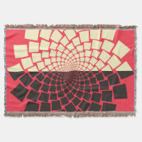 Stylised Flower: Black Red Ivory