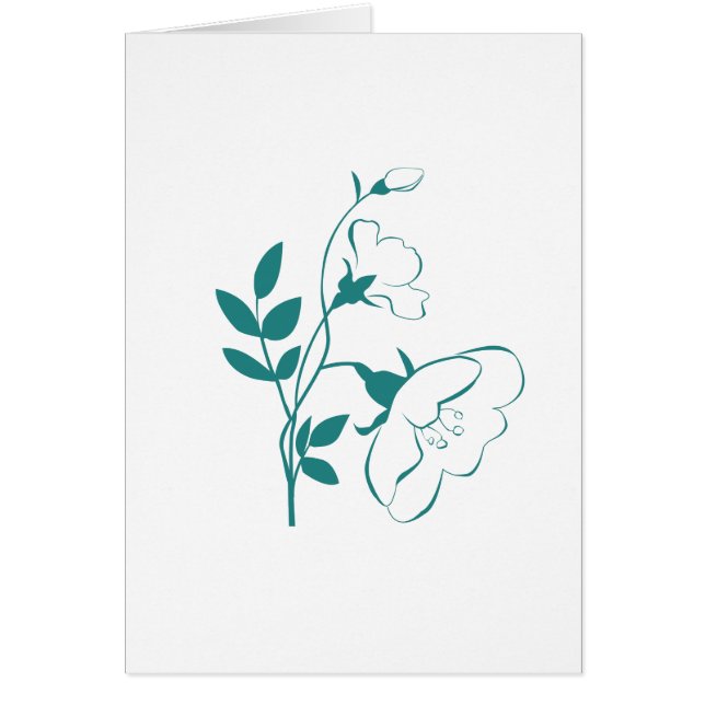 Stylised Flower in Teal (Front)