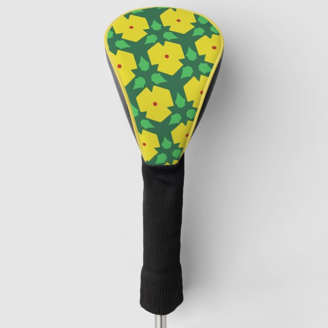 Stylised Flowers  Golf Head Cover (Front)