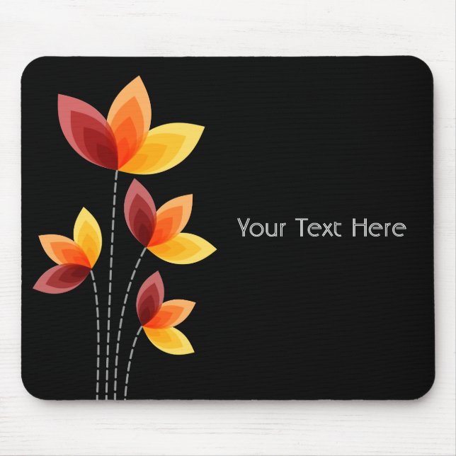 Stylised Flowers Mouse Mat (Front)