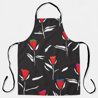 Stylised Flowers: Vintage Pattern Elegance Apron